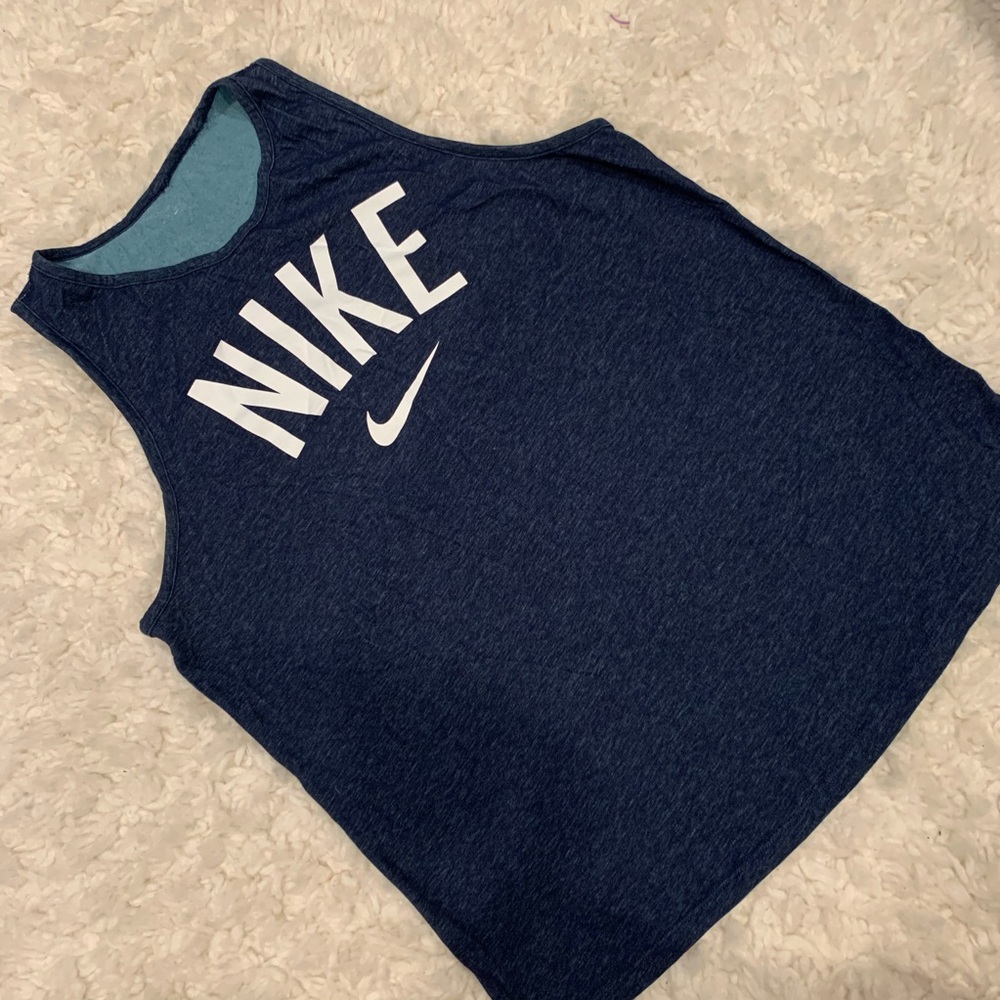 Nike Womens Blue Sleeveless Muscle Tee 💙